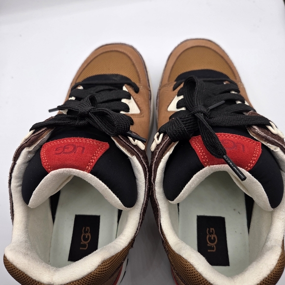 Ugg All Gender Goldencush Suede Platform Brown Red Sneakers M11 W12 - Picture 10 of 12